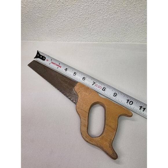 Vintage Collectible Midcentury Tiny Hand Saw Wooden Handle Woodworking - Picture 3 of 4